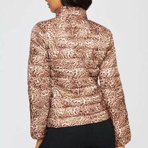 NWT New Dynamite Leopard Packable Puffer size small